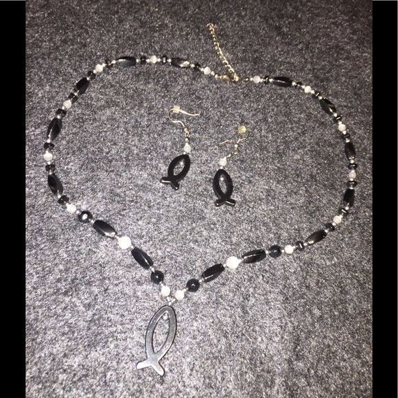 Symbolic & Beautiful Beaded Necklace & Earrings - Picture 3 of 3